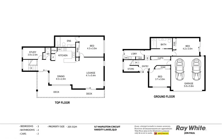 Floorplan of Homely house listing, 1/7 Mapleton Circuit, Varsity Lakes QLD 4227