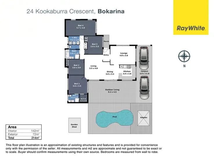Floorplan of Homely house listing, 24 Kookaburra Crescent, Bokarina QLD 4575