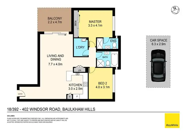 Floorplan of Homely unit listing, 18/392-402 Windsor Road, Baulkham Hills NSW 2153