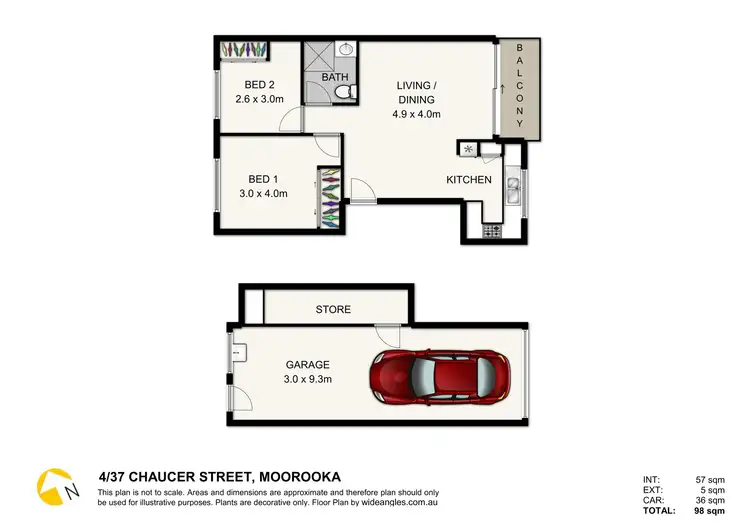 Floorplan of Homely unit listing, 4/37 Chaucer Street, Moorooka QLD 4105