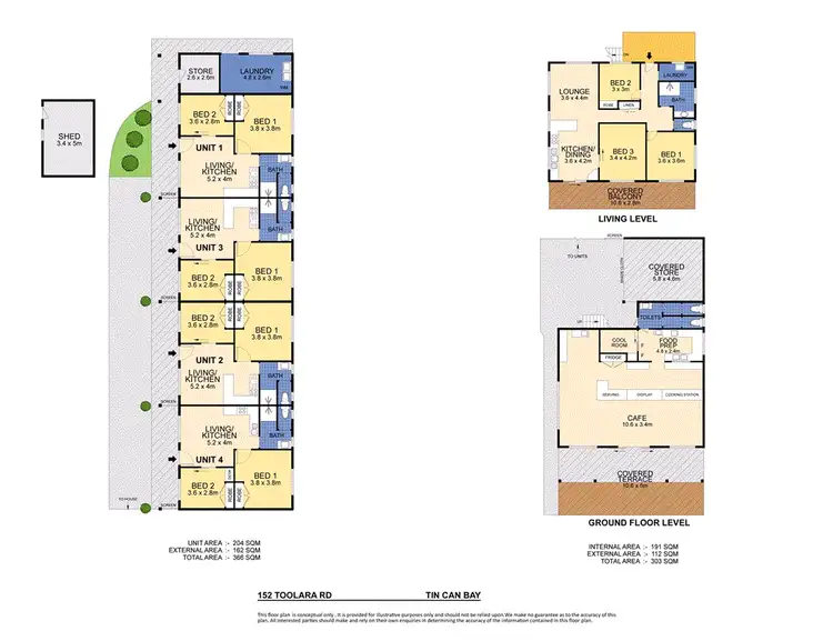 Floorplan of Homely block of units listing, 152 Toolara Road, Tin Can Bay QLD 4580