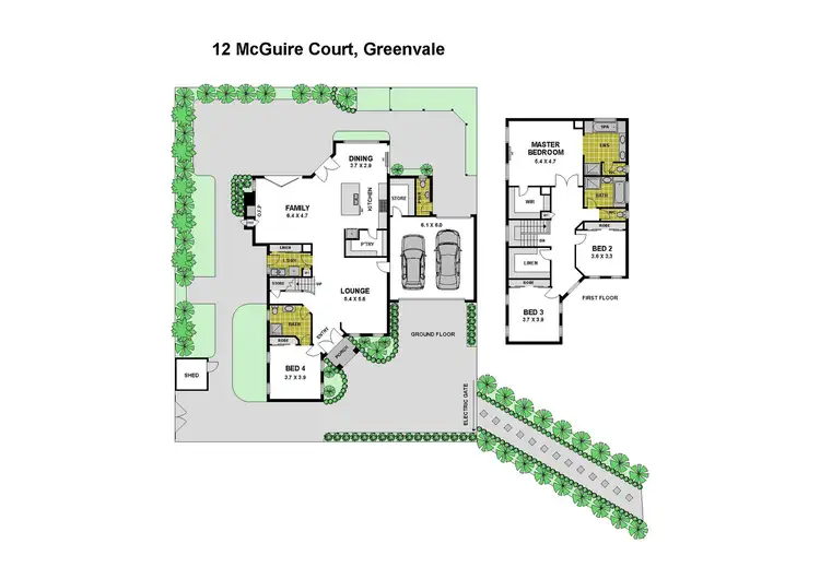 Floorplan of Homely house listing, 12 McGuire Court, Greenvale VIC 3059