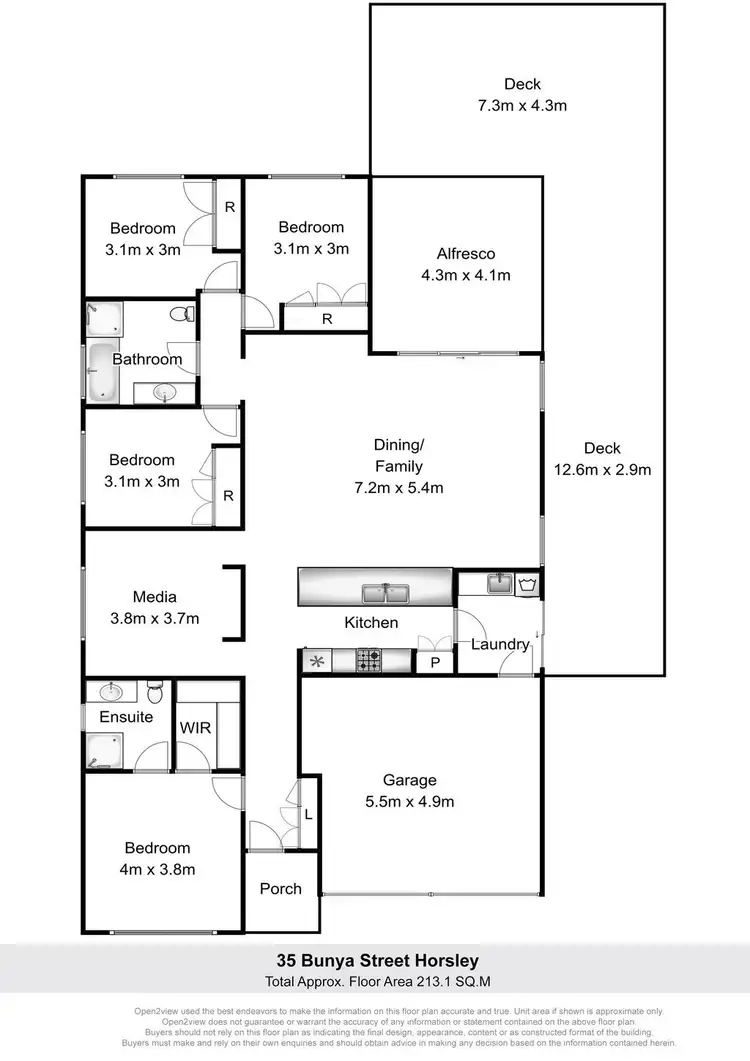 Floorplan of Homely house listing, 35 Bunya Street, Horsley NSW 2530