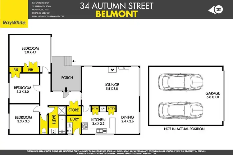 Floorplan of Homely house listing, 34 Autumn Street, Belmont VIC 3216