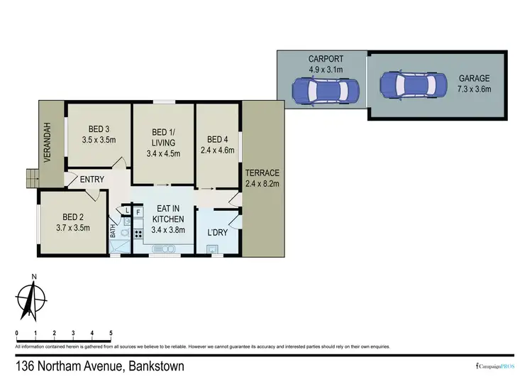 Floorplan of Homely house listing, 136 Northam Avenue, Bankstown NSW 2200
