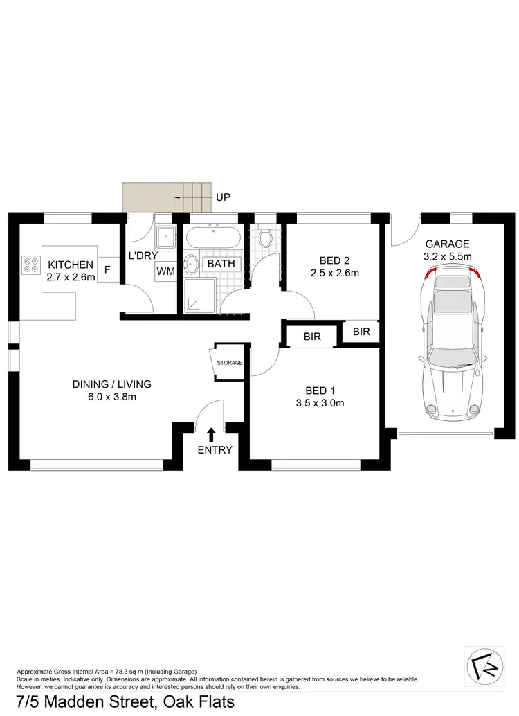 Floorplan of Homely villa listing, 7/5 Madden Street, Oak Flats NSW 2529
