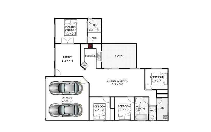 Floorplan of Homely house listing, 13 Woodrow Place, Marsden QLD 4132