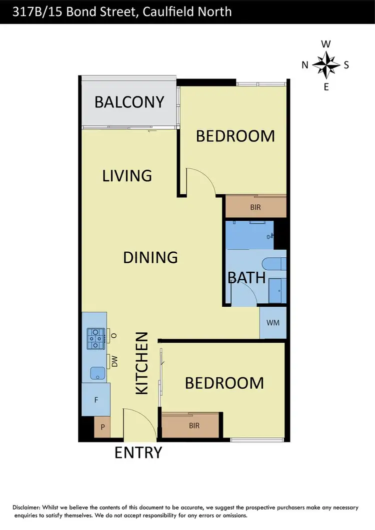 Floorplan of Homely apartment listing, 317B/15 Bond Street, Caulfield North VIC 3161