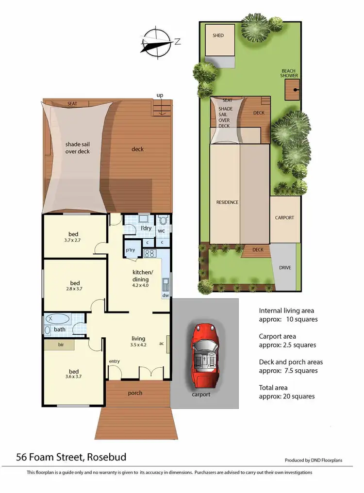 Floorplan of Homely house listing, 56 Foam Street, Rosebud VIC 3939