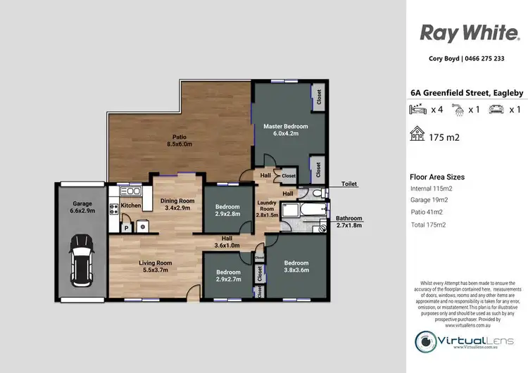 Floorplan of Homely house listing, 6A Greenfield Street, Eagleby QLD 4207