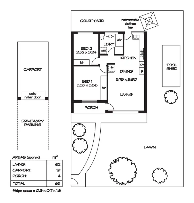 Floorplan of Homely unit listing, 4/48 Argyle Avenue, Marleston SA 5033