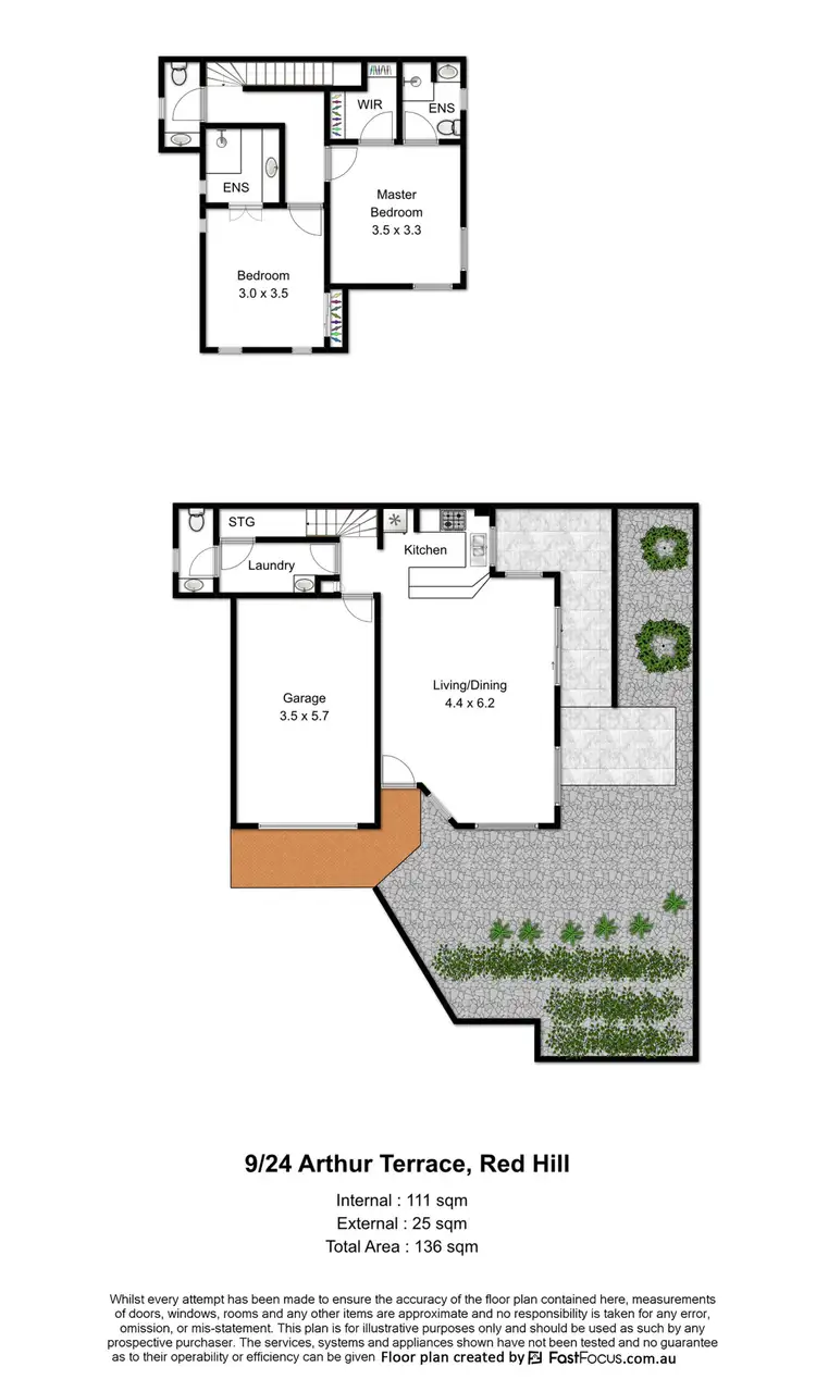 Floorplan of Homely townhouse listing, 9/24 Arthur Terrace, Red Hill QLD 4059