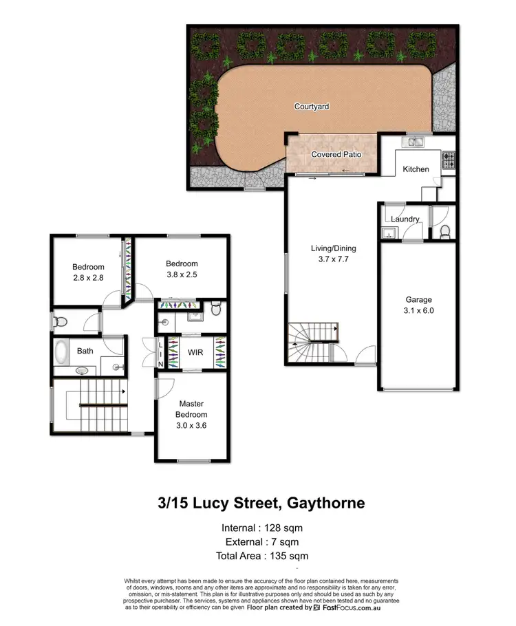Floorplan of Homely townhouse listing, 3/15 Lucy Street, Gaythorne QLD 4051