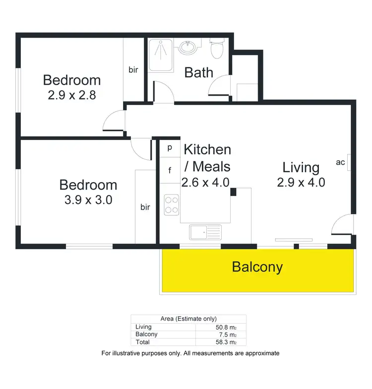 Floorplan of Homely unit listing, 5/18 Broadway, Glenelg South SA 5045