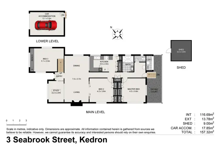 Floorplan of Homely house listing, 3 Seabrook Street, Kedron QLD 4031