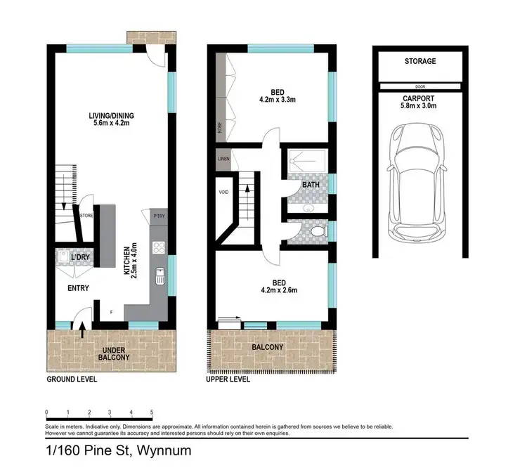 Floorplan of Homely house listing, 1/160 Pine Street, Wynnum QLD 4178