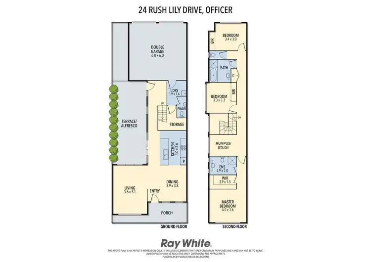 Floorplan of Homely townhouse listing, 24 Rush Lily Drive, Officer VIC 3809