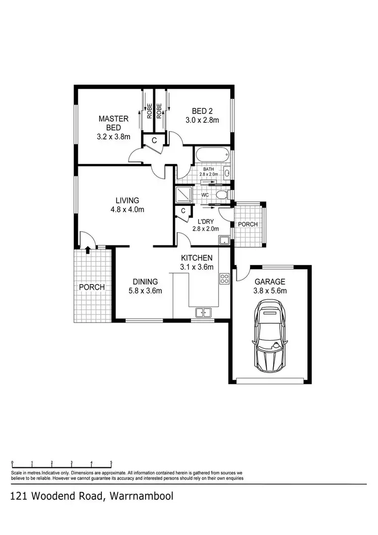 Floorplan of Homely house listing, 121 Woodend Road, Warrnambool VIC 3280