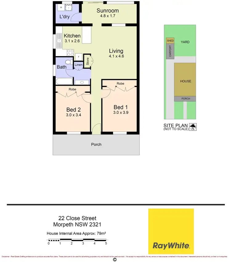 Floorplan of Homely house listing, 22 Close Street, Morpeth NSW 2321