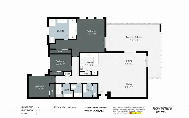 Floorplan of Homely unit listing, 8/201 Varsity Parade, Varsity Lakes QLD 4227