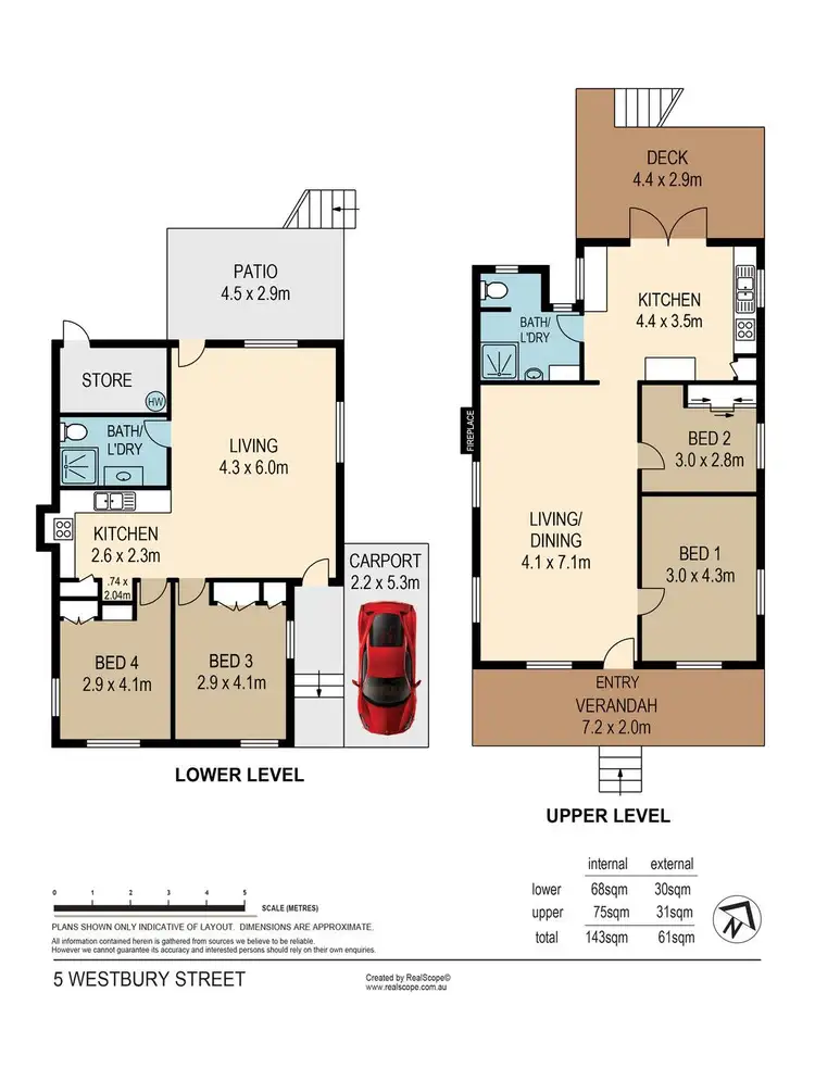 Floorplan of Homely house listing, 5 Westbury Street, Red Hill QLD 4059