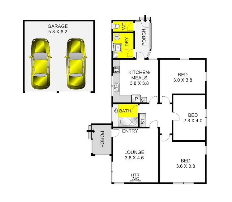 Floorplan of Homely house listing, 20 Tennyson Street, Norlane VIC 3214