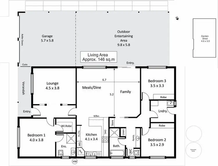 Floorplan of Homely house listing, 3 Ian Drive, Paringa SA 5340