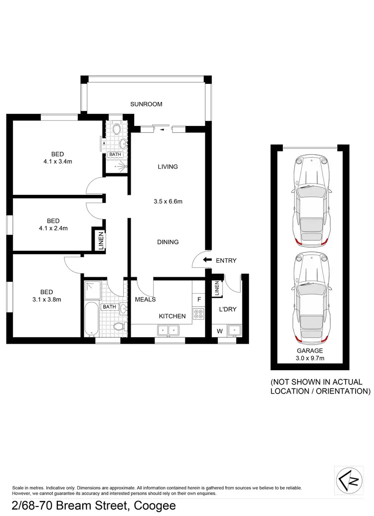 Floorplan of Homely unit listing, 2/68-70 Bream Street, Coogee NSW 2034