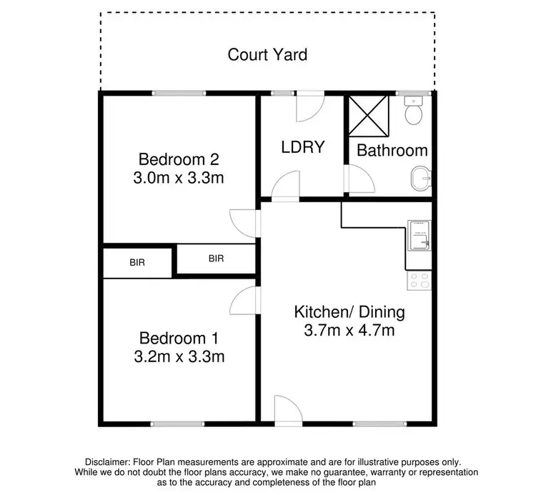 Floorplan of Homely unit listing, 2/20 Wimmera Street, Mount Gambier SA 5290