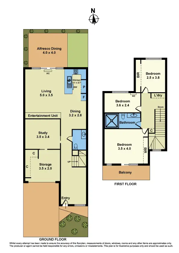 Floorplan of Homely townhouse listing, 42 Murray Street, Yarraville VIC 3013