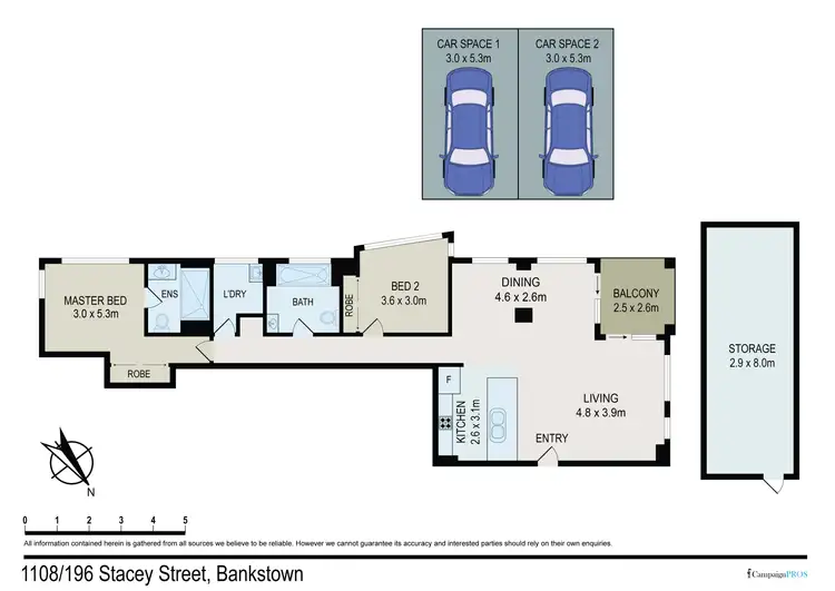 Floorplan of Homely unit listing, B1108/196 Stacey Street, Bankstown NSW 2200