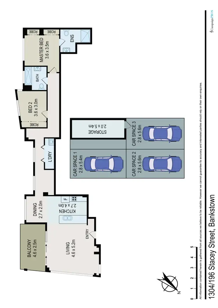 Floorplan of Homely unit listing, A1304/196 Stacey Street, Bankstown NSW 2200