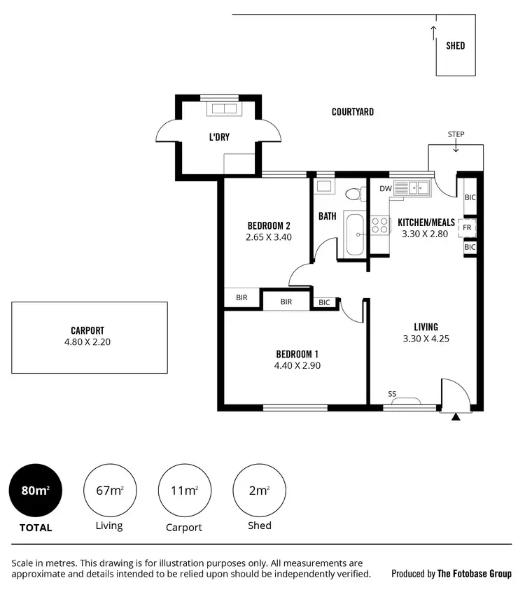 Floorplan of Homely unit listing, 4/26 Second Avenue, Glenelg East SA 5045