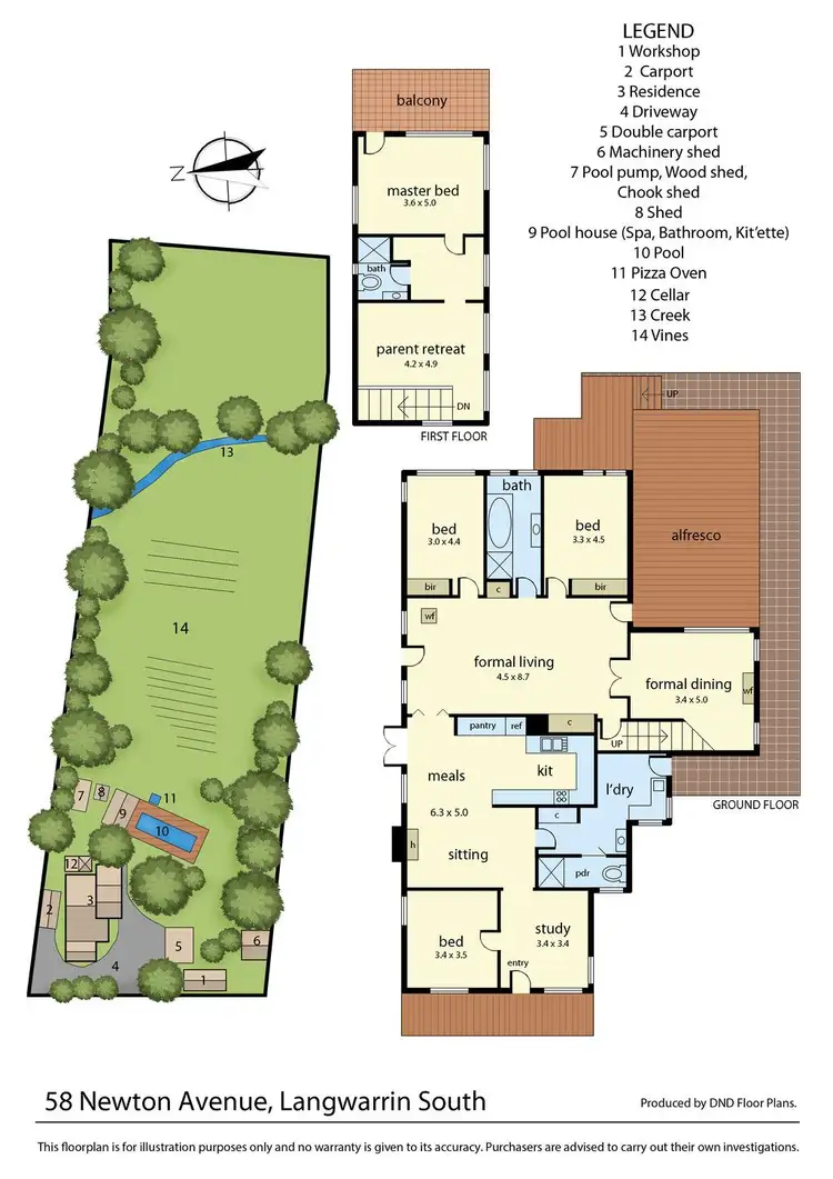 Floorplan of Homely rural property listing, 58 Newton Avenue, Langwarrin South VIC 3911