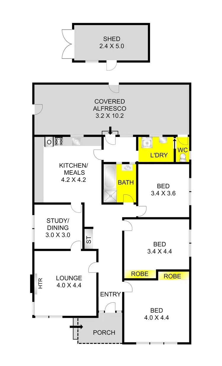 Floorplan of Homely house listing, 31 Rugby Street, Belmont VIC 3216