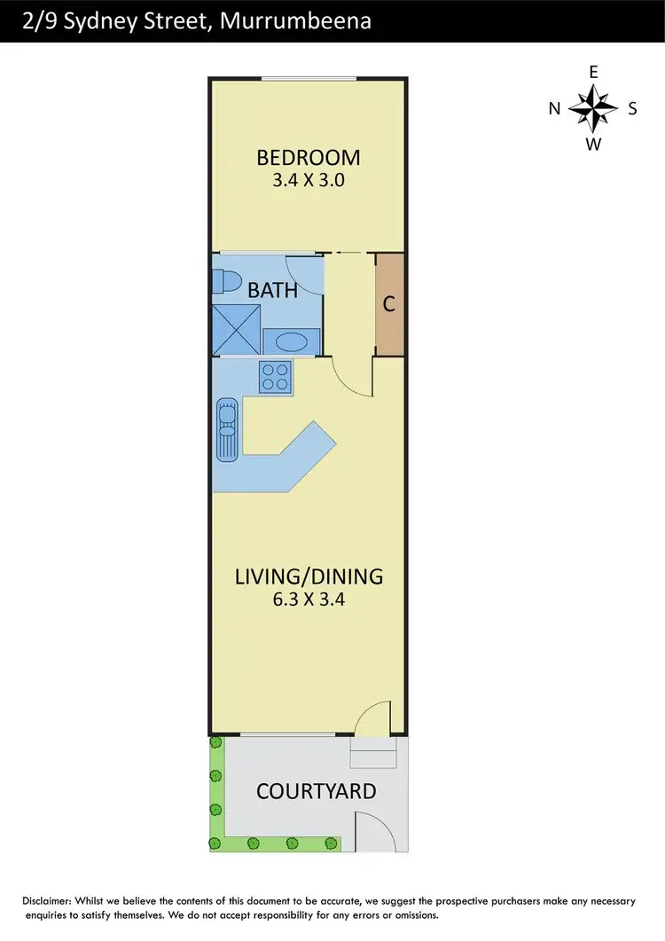 Floorplan of Homely unit listing, 2/9 Sydney Street, Murrumbeena VIC 3163