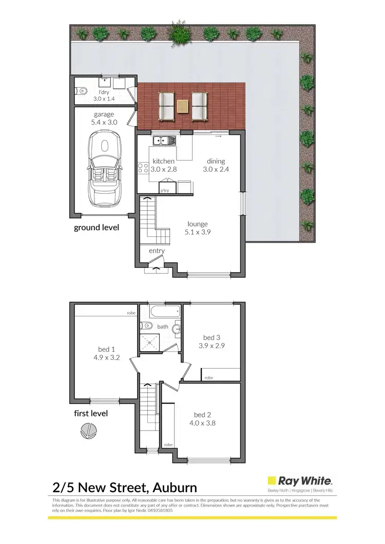 Floorplan of Homely townhouse listing, 2/5 New Street, Auburn NSW 2144