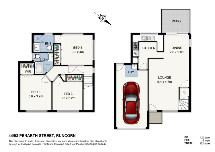 Floorplan of Homely townhouse listing, 44/93 Penarth Street, Runcorn QLD 4113