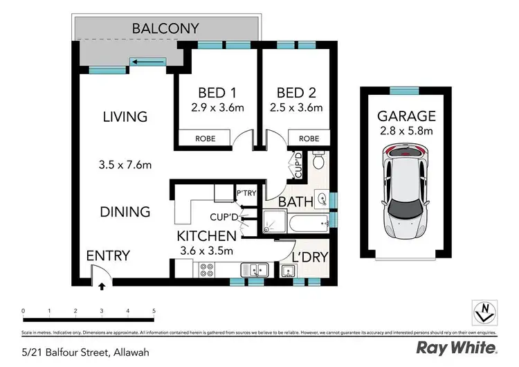 Floorplan of Homely apartment listing, 5/21 Balfour Street, Allawah NSW 2218