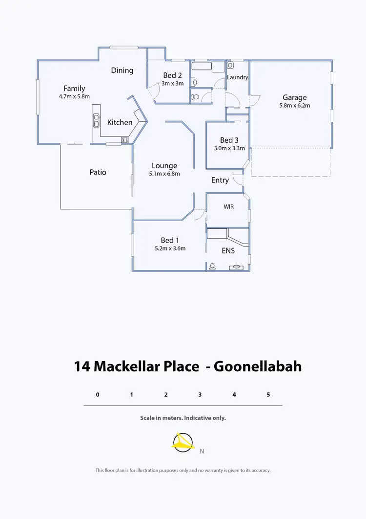 Floorplan of Homely house listing, 14 MacKellar Place, Goonellabah NSW 2480