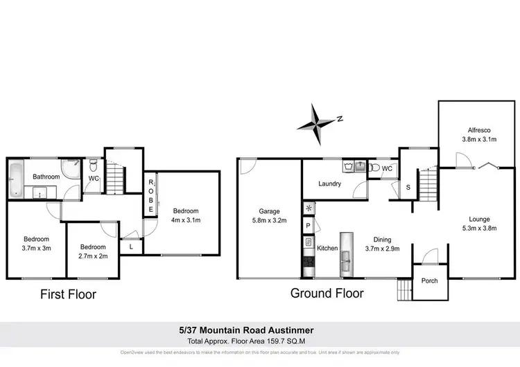 Floorplan of Homely townhouse listing, 5/37 Mountain Road, Austinmer NSW 2515
