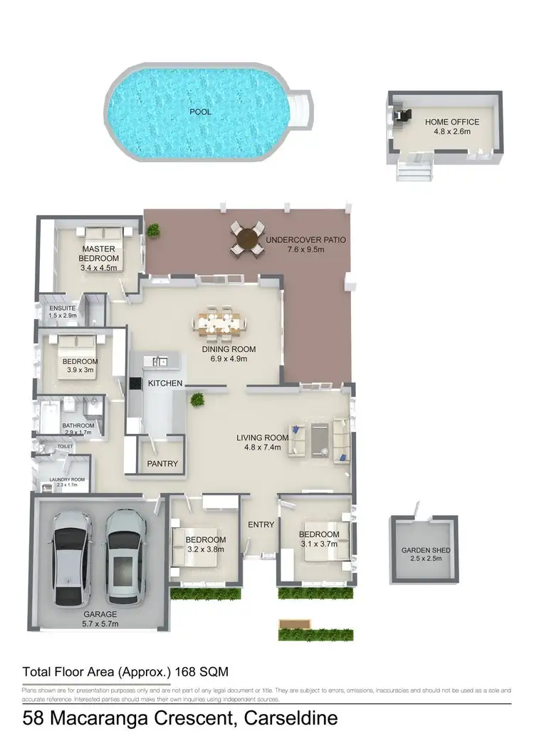 Floorplan of Homely house listing, 58 Macaranga Crescent, Carseldine QLD 4034