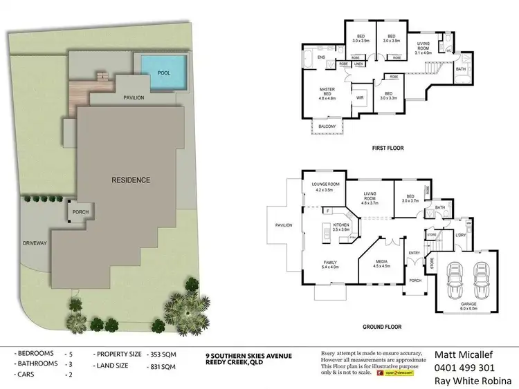 Floorplan of Homely house listing, 9 Southern Skies, Reedy Creek QLD 4227