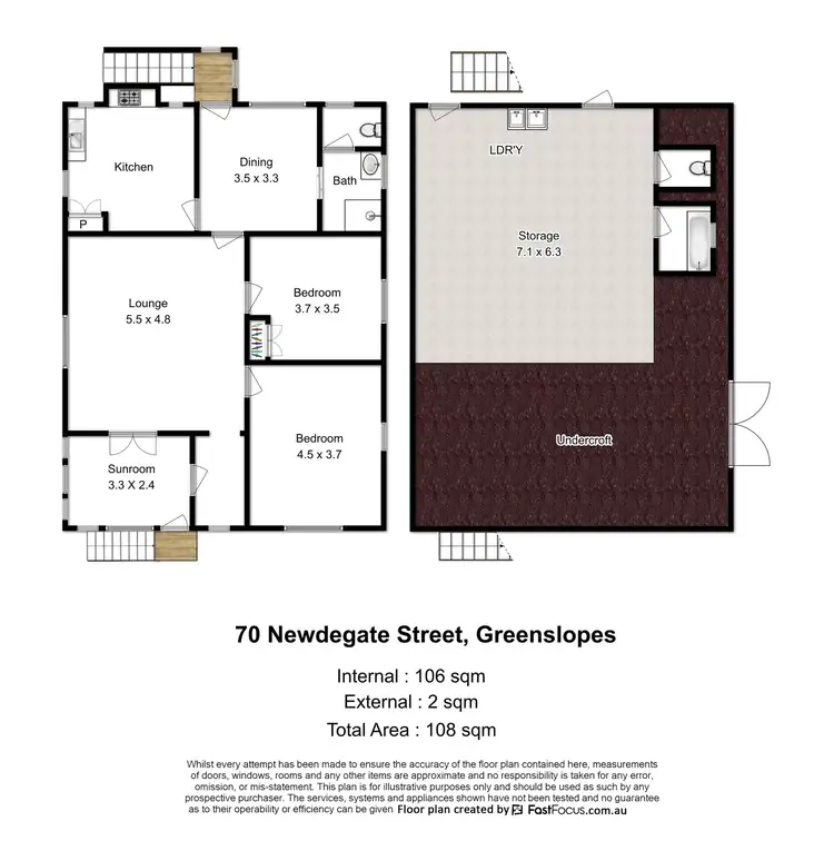 Floorplan of Homely house listing, 70 Newdegate Street, Greenslopes QLD 4120