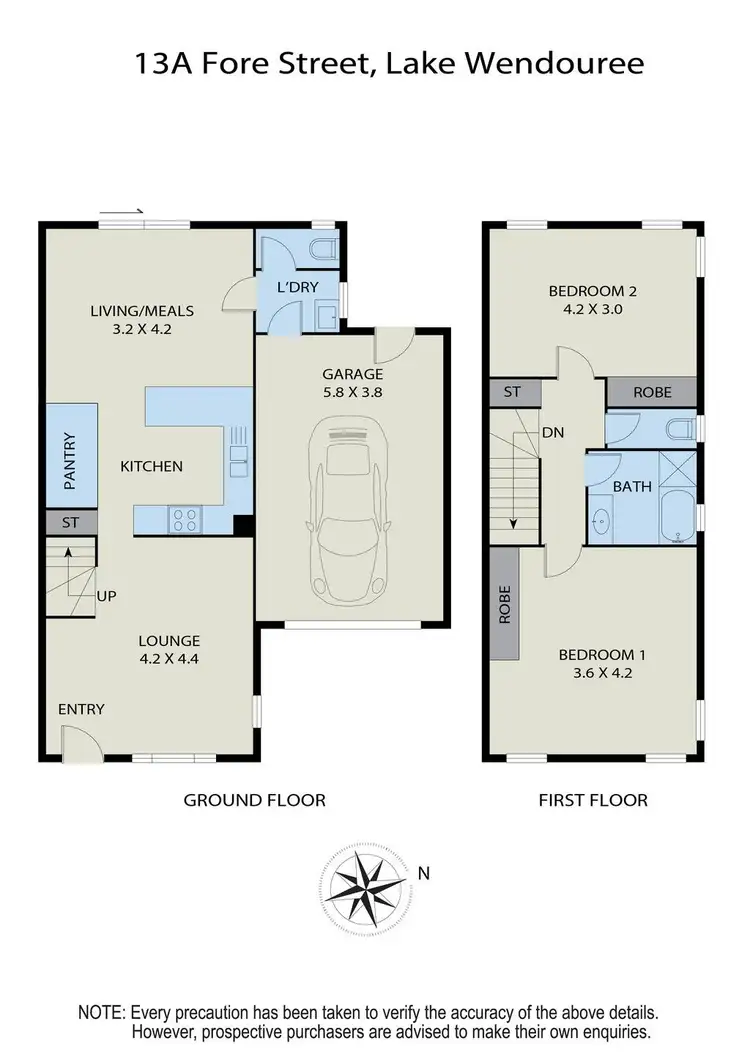 Floorplan of Homely townhouse listing, 13a Fore Street, Lake Wendouree VIC 3350