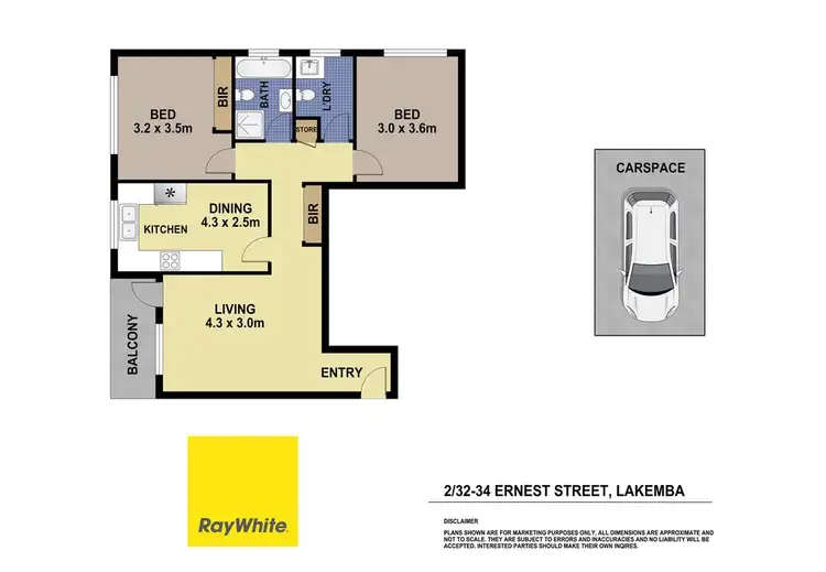 Floorplan of Homely unit listing, 2/32. Ernest Street, Lakemba NSW 2195