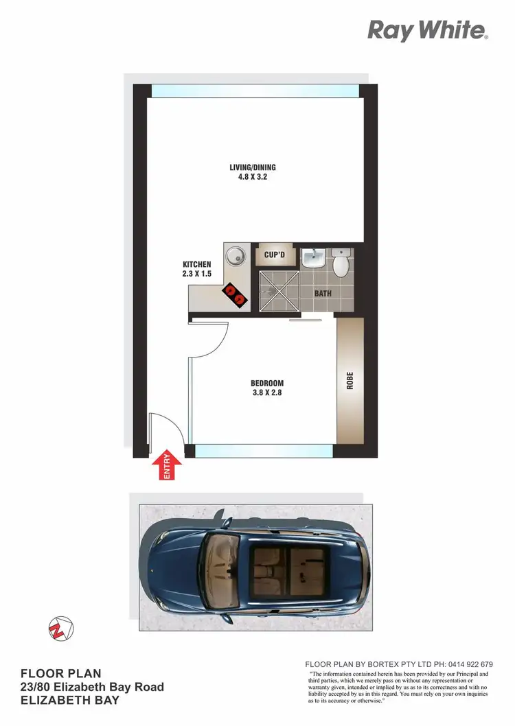 Floorplan of Homely apartment listing, 23/80 Elizabeth Bay Road, Elizabeth Bay NSW 2011