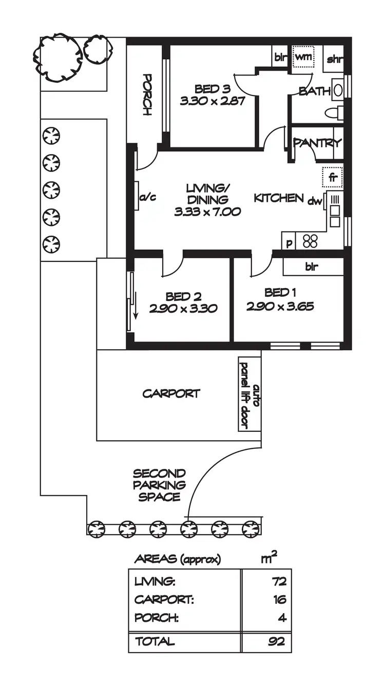 Floorplan of Homely unit listing, 1/19 Myponga Terrace, Broadview SA 5083