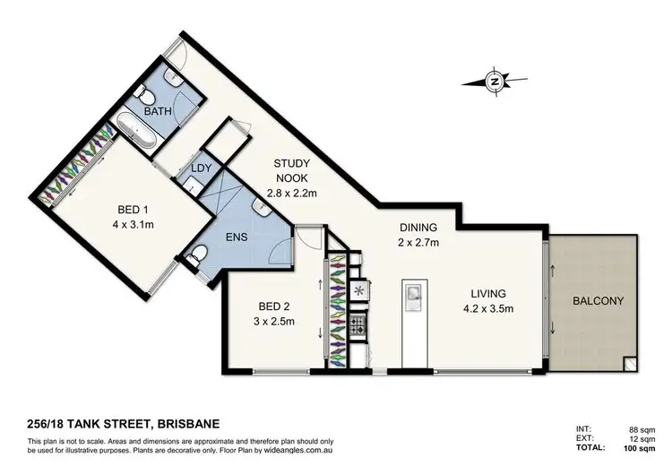 Floorplan of Homely unit listing, 256/18 Tank Street, Brisbane QLD 4000