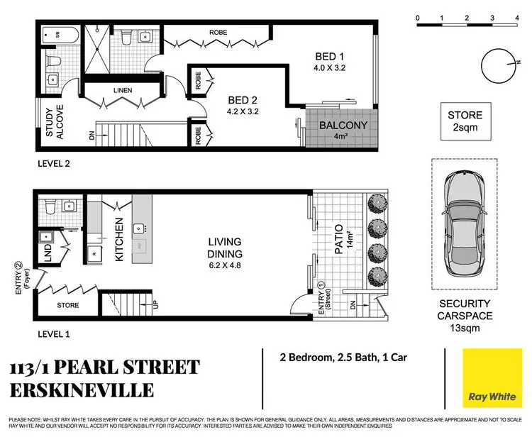 Floorplan of Homely apartment listing, 113/1 Pearl Street, Erskineville NSW 2043